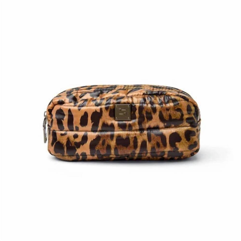 NEW THINK ROYLN touch up makeup case in leopard